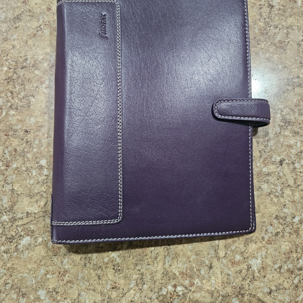Filofax A5 Holborn Purple Leather Organizer